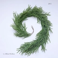 Set of 2 Norfolk pine garlands for fireplace decor, length 180cm and width 20cm - TT180-02 2PCS Set