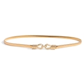 Elastische goldene Metall-Taillenkette für Damen mit minimalistischer Knotenschnalle - Gold