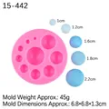 Pink silicone mold with multi-size hemisphere cavities for fondant and resin crafts - Pink