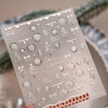 5D reliëf zilveren sneeuwvlok nagelstickers met glitter en kerst strikjes motieven - M-840 5D Reliëf Gelei Lijm Stijl