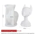 Blindfolded winged girl silicone mold for candle making and 3D goddess gypsum crafts - Blindfolded Wing Girl RX-128