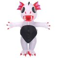 Funny white monster inflatable costume for parties featuring red ears and a sharp tooth mouth - Red Claw Flying Dragon / One Size