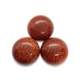 Polished brown goldstone cabochon gemstones with shimmering sparkles for DIY jewelry - Gold Sandstone