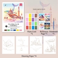 Aquarell-Malset Traumhafter Ozean mit Pigmentkarten und feinem Kunstdruckpapier für Kinder - Traumozean