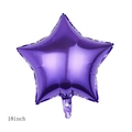 18 inch purple star shaped foil balloon with a metallic finish for party decoration - Star Dark Purple