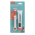 Pet oral care kit with vanilla toothpaste and three-headed toothbrush in blister pack - 93375: Vanilla Flavor Kit