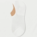 Calcetines invisibles blancos de algodón transpirable con diseño de malla para mujer - Talla Única 34-40 / Blanco