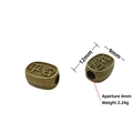Antique bronze spacer bead with Pingan and Jixiang engraving for DIY jewelry - Style 10#