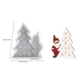 Transparante siliconen mal voor kerstboomhangers met afmetingen van 20x15,5cm voor DIY-decor - Kerstboom Kerstman / Helder Wit