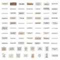 Pack de 80 pegatinas vintage en tonos tierra con citas inspiradoras - 80 Piezas/Paquete