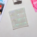 Close-up of holographic star pattern on a transparent 3-ring binder sleeve insert - Laser Star 3-Hole 1-Grid Inner Pages 10 Sheets