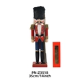 Cascanueces soldado clásico de madera de 35 cm con elegante caja de regalo de ventana - Guardia de Sombrero Alto Negro Con Fusil (Z3518) / 35cm/14inch