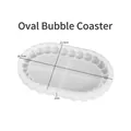 Ovale bubbel onderzetter siliconen mal voor doe-het-zelf hars dienblad, 16,7x11,8x2cm - Ovale Bellen Onderzetter