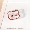 Cute cartoon bear acrylic clip for snacks and stationery in a transparent finish - Proud Bear