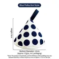 Blue polka dot heat resistant pot lid handle cover in cotton with 9x12cm dimensions - Blue Spot Stone