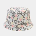 Chapeau bob réversible avec motifs de cœurs colorés pour protection solaire en plein air - Motif Cœurs Colorés