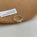 Minimalist 925 sterling silver bow knot open ring with adjustable band for women - S925 Silver Bow Open (JZ0503)