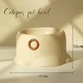 Bol pour chat en forme de poulpe couleur marron vanille avec base stable anti-renversement - Style Poulpe / Brun Vanille