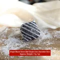 Christmas tree glitter onion ball in shiny black and silver with spiral pattern - Shiny Black Onion Ball