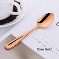 Cucchiaino da caffè in acciaio inox oro rosa con elegante finitura a specchio - Regolare 14cm / Oro rosa