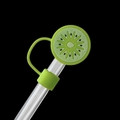 Green kiwi slice shaped food-grade PVC straw cover cap for Stanley cups and straws - Kiwi / 10mm