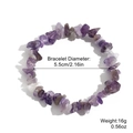 Elastisches Armband mit lila Amethyst-Naturstein-Splittern und polierter Oberfläche - Violetter Amethyst Elastisch