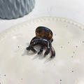 Detail of tortoise shell claw clip with France Handmade lettering on a ceramic tray - Thickened 5-Teeth Claw (Approx. 4.6cm) / Blue Tortoise