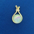 Ciondolo a sacchetto d'oro con gemma verde chiaro e zirconi per gioielli fai-da-te - Ciondolo con Pietra Preziosa Verde Chiaro Borsa della Fortuna (714)