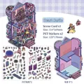 DIY Beast Castle 2.5D scenery stickers with 1 scene card and 2 PET sticker sheets - Beast Castle