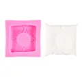 Pink silicone mold for square pillow-shaped clay crafts and fondant decorations - B99 / Pink
