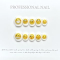 Press-on nails featuring creative fried egg designs with cute animated expressions - Extra Small (XS) / 1117-little Yellow Face