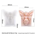 Silikonform Fee Engel für DIY Kerzen und Ornamente mit Größenangaben in mm - Schmetterling Engel B GJ-045