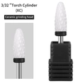 Ceramic nail drill bit 3/32 inch Torch Cylinder XC extra coarse white ceramic head - HF-15 Torch Cylinder Ceramic Drill Bit (XC Extra Coarse)