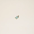 18K gold plated stainless steel rectangle pendant with light blue birthstone inlay - December-Pendant(Blue Topaz)