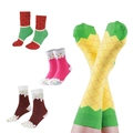 Herren Sportsocken mit bunten Fruchtmustern und Schokoladen-Print-Designs - Gemischte Fruchteis-Wadensocken