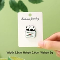 Cute panda enamel pin with mahjong tile design, metal animal brooch for kids clothes - Mahjong Green Dragon Panda
