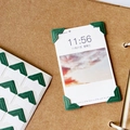 Dark green self-adhesive photo corners for DIY scrapbooking and picture mounting - Dark Green
