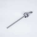 Creative silver music note shaped pencil with a black eraser on a clean grey background - Silver