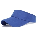 Children's royal blue sun visor hat in premium cotton twill for outdoor activities - Adjustable / Sapphire Blue