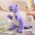 Purple plush T-Rex toy with white belly and deep purple claws for children - 25-28cm / Purple