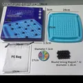 Magnetisch schaakspel set met 32 magneten, blauw bord en spinner, gewicht 0,38kg - 29cm PVC Bord + 32 Magnetische Stukken + Strafschijf