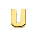 DIY gold-plated 8mm alphabet U charm accessory with polished metallic finish - Letter-U / 8mm (Inner Diameter)