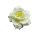 Elegant cream white artificial silk rose hair clip for weddings and parties - 8cm #9 Cream White