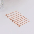 Set of 10 rose gold ball head pins for jewelry making, 0.5mm 0.6mm DIY craft supplies - 1.8mm Ball Pin 0.6x12mm / Rose Gold