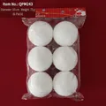 Set of 6 white foam Christmas snowballs with 10cm diameter for festive tree decoration - 10cm (6 Packs)