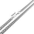 Cadena cubana de acero inoxidable plateado para hombre con cierre de 15x5mm - Pulsera 20CM / Color Acero