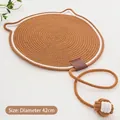 Detalle del rascador para gatos de 42cm en cuerda de algodón con bola de juego integrada - Con Pelota / Marrón