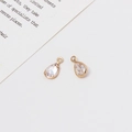 Ciondoli a goccia dorati con zirconi per la creazione di orecchini e bracciali fai-da-te - 27# Goccia d'Acwa Ciondolo Singolo (4*9mm)