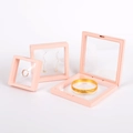 Pink PE film suspension display box set for jewelry and floating accessories - Pink