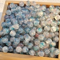 Blue and white 10mm ice-cracked glass beads with gold foil for DIY jewelry making - M78# Blue Kou [8MM Water Dyed]